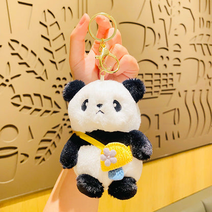 Creative Cute Plush Panda Doll Ornament Keychain