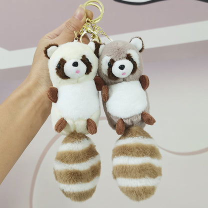 Raccoon Plush Doll Keychain