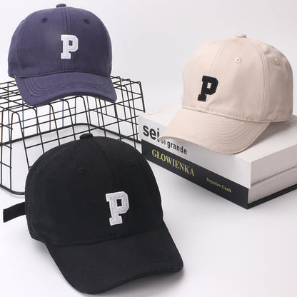 Cotton Polyester Letter P Children's Baseball Caps