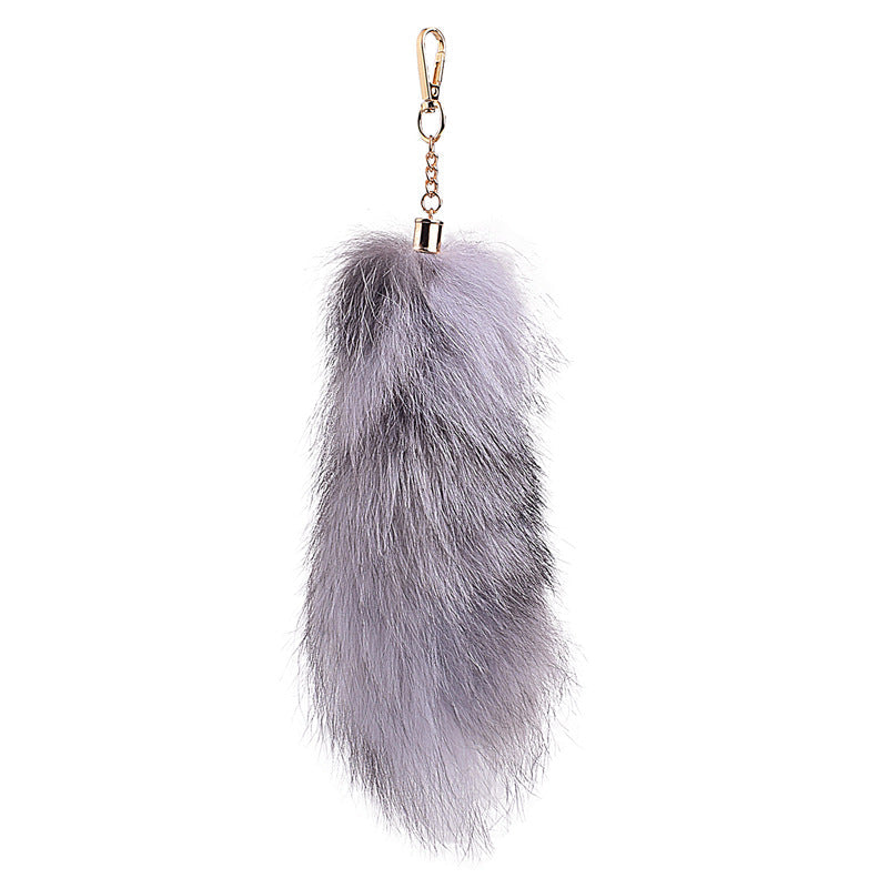 Oversized Fox Hair Pendant Keychains
