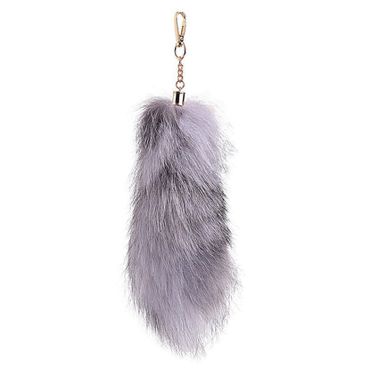 Oversized Fox Hair Pendant Keychains