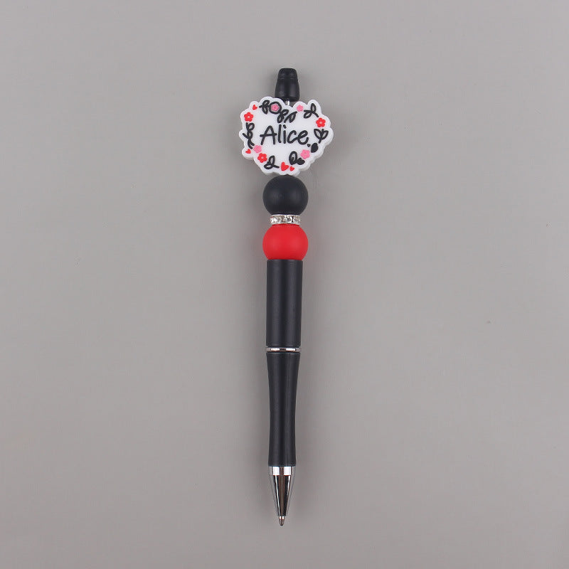 DIY Beaded Pen Cartoon Animal Silicone Color Plastic