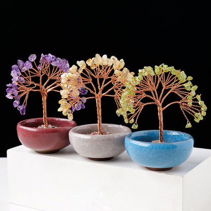 Natural Crystal Tree Ornaments