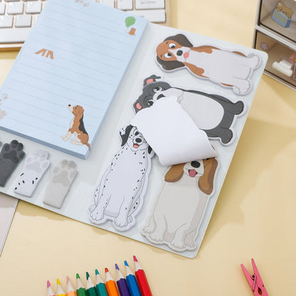 Paper Cartoon Dog Combination Set, Minimalist Office Message,