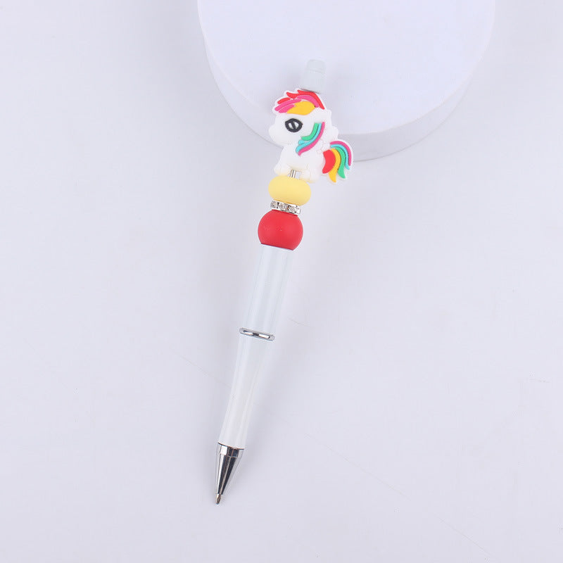 Cartoon Silicone Animal Bee Dog Beadable Silicone Ballpoint