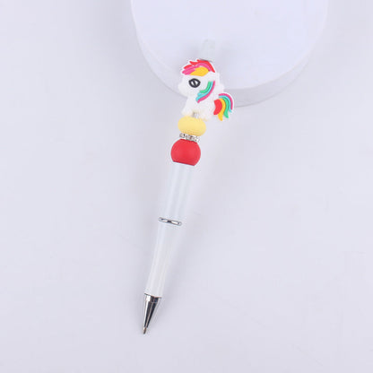 Cartoon Silicone Animal Bee Dog Beadable Silicone Ballpoint
