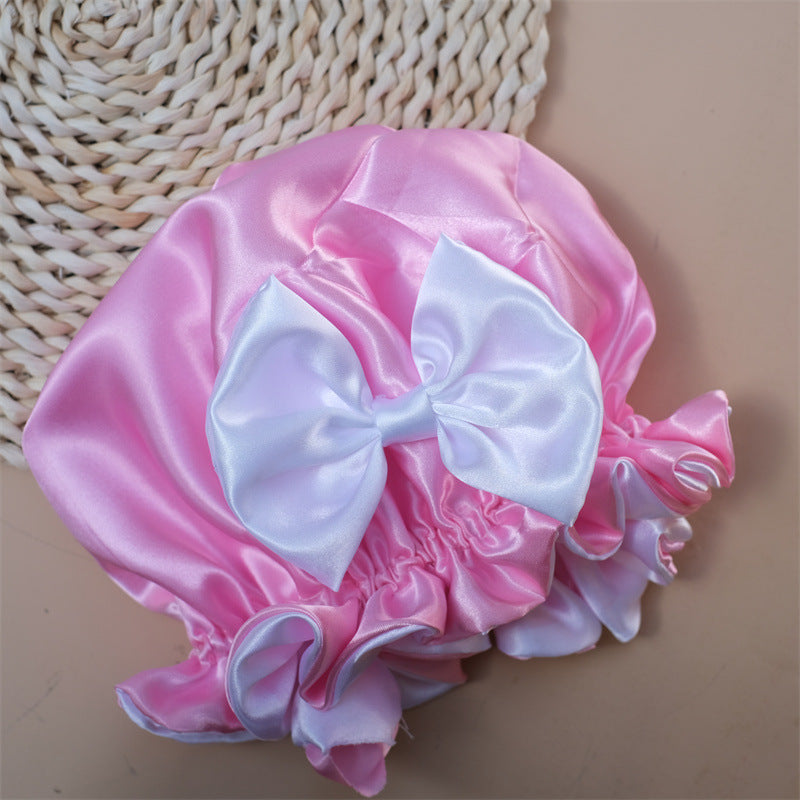 Polyester Kids Bowknot Nightcap