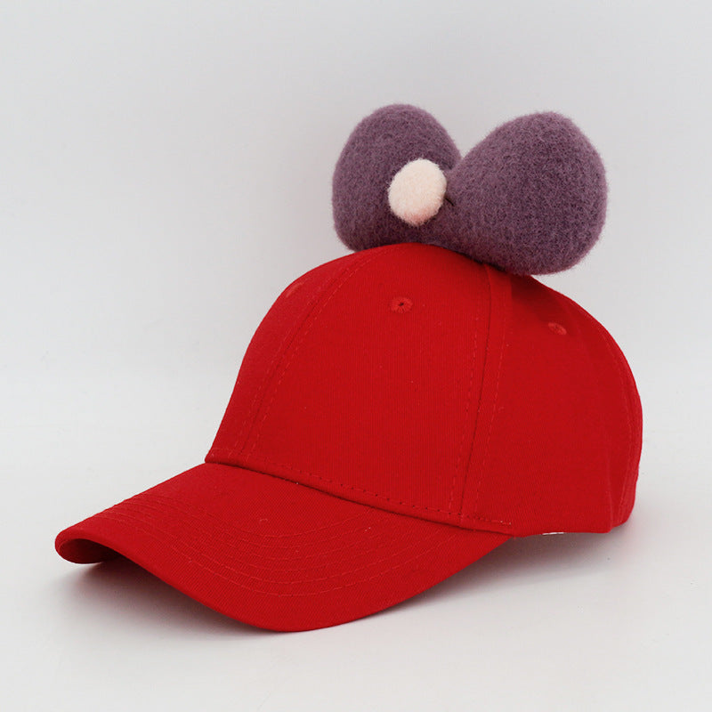 Butterfly Fur Ball Cute Children's Baseball Cap