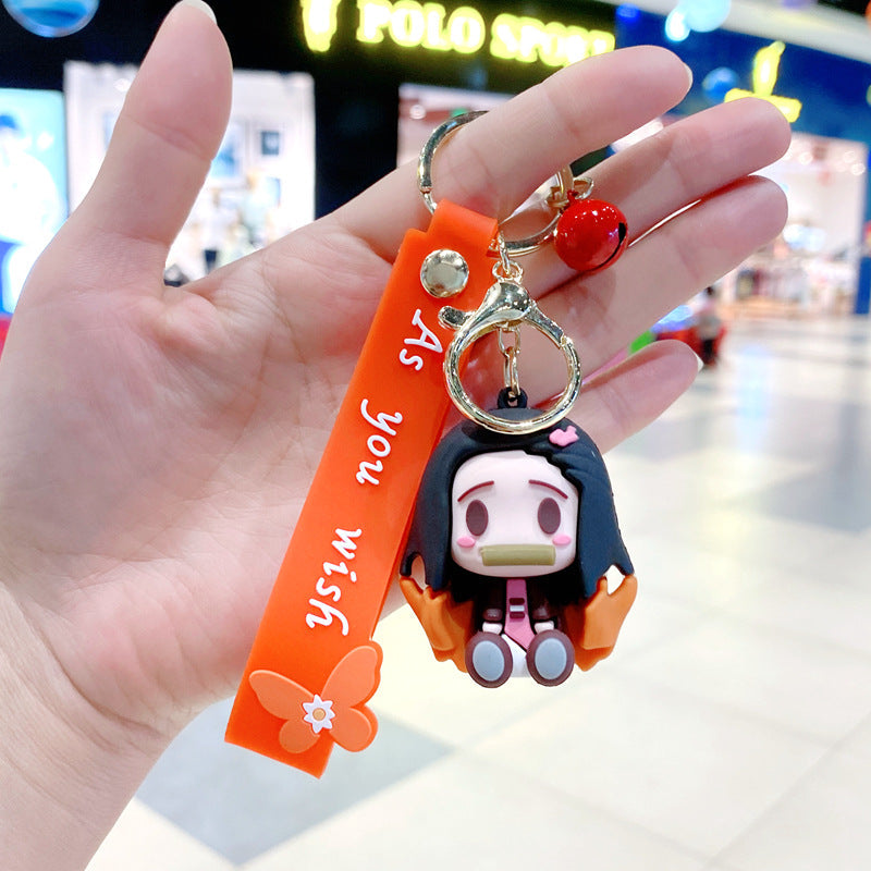 Cartoon Anime PVC Soft Silicone Creative Keychain