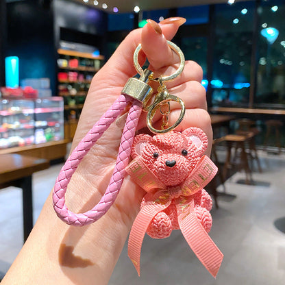 Cartoon Bear PVC Soft Keychain Creative Keychain