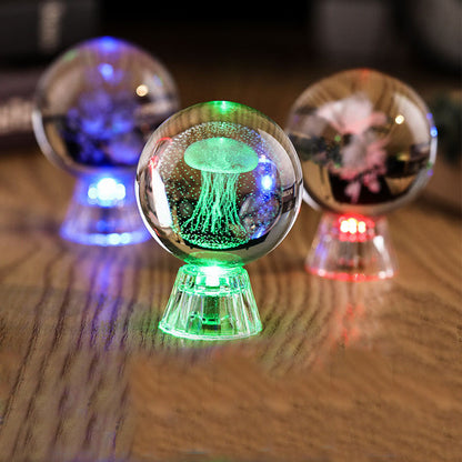 Interior Carved Crystal Glass Handicraft Ornaments