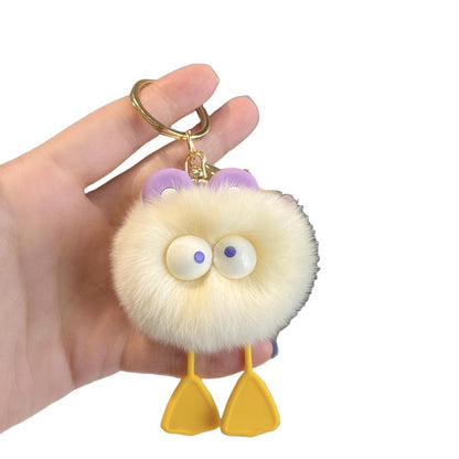 Duck Plush Ball Keychain