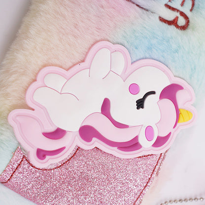 Unicorn Colorful Plush Pen Bags