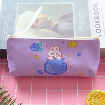 Creative PU Leather Cartoon Bear Rabbit Pencil Case