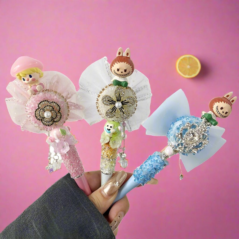 Beaded Pens Heavy Duty Hand-painted Diamond Beads Bow