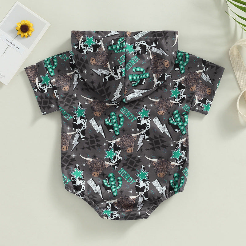 Cotton Aztec Western Cowboy Style HOWDY Kids Onesies