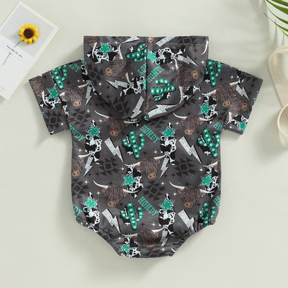 Cotton Aztec Western Cowboy Style HOWDY Kids Onesies