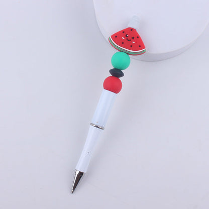 Cartoon Fruit Silicone Color Plastic Beadable Pens