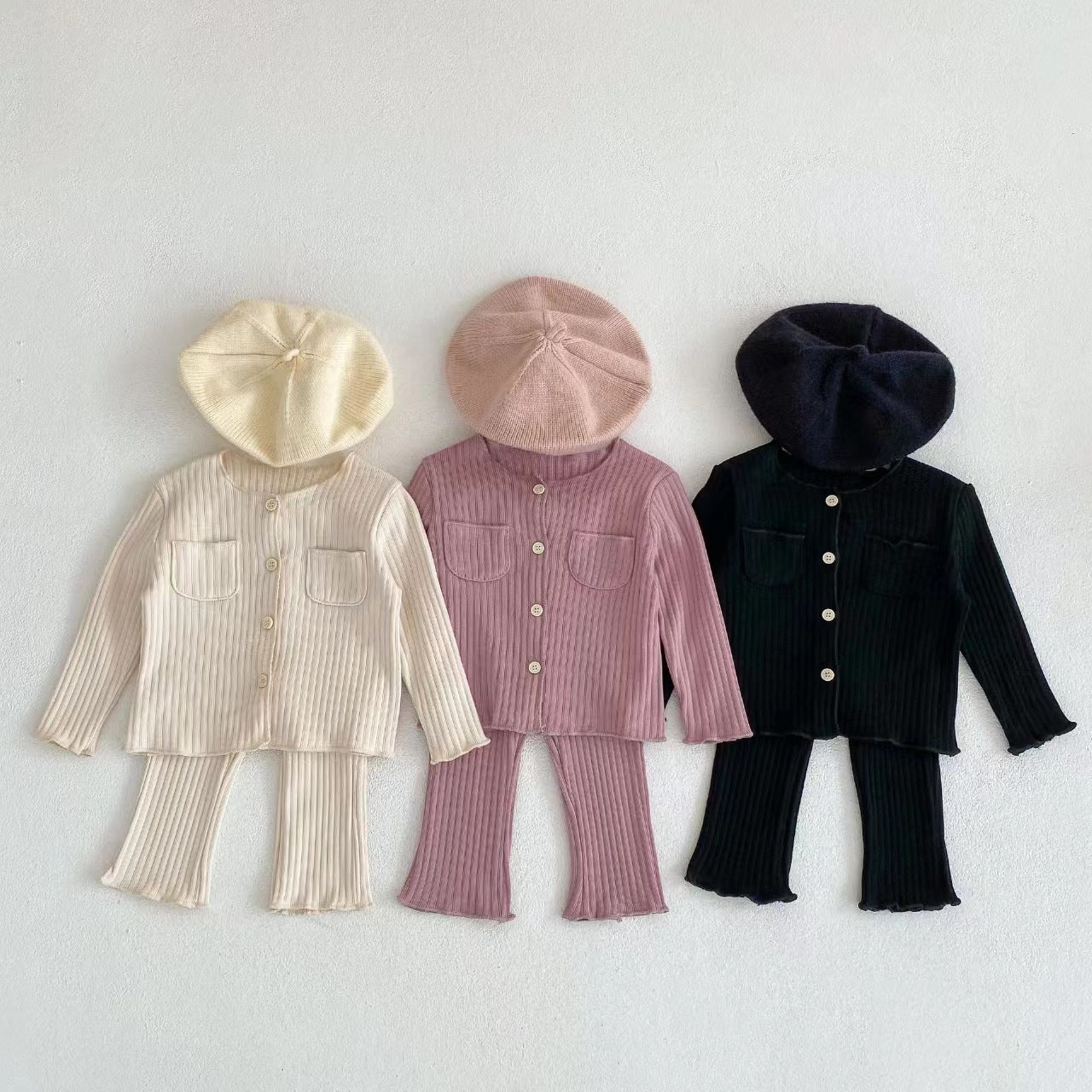 Wholesale Cotton Children's Tops Two Piece Set