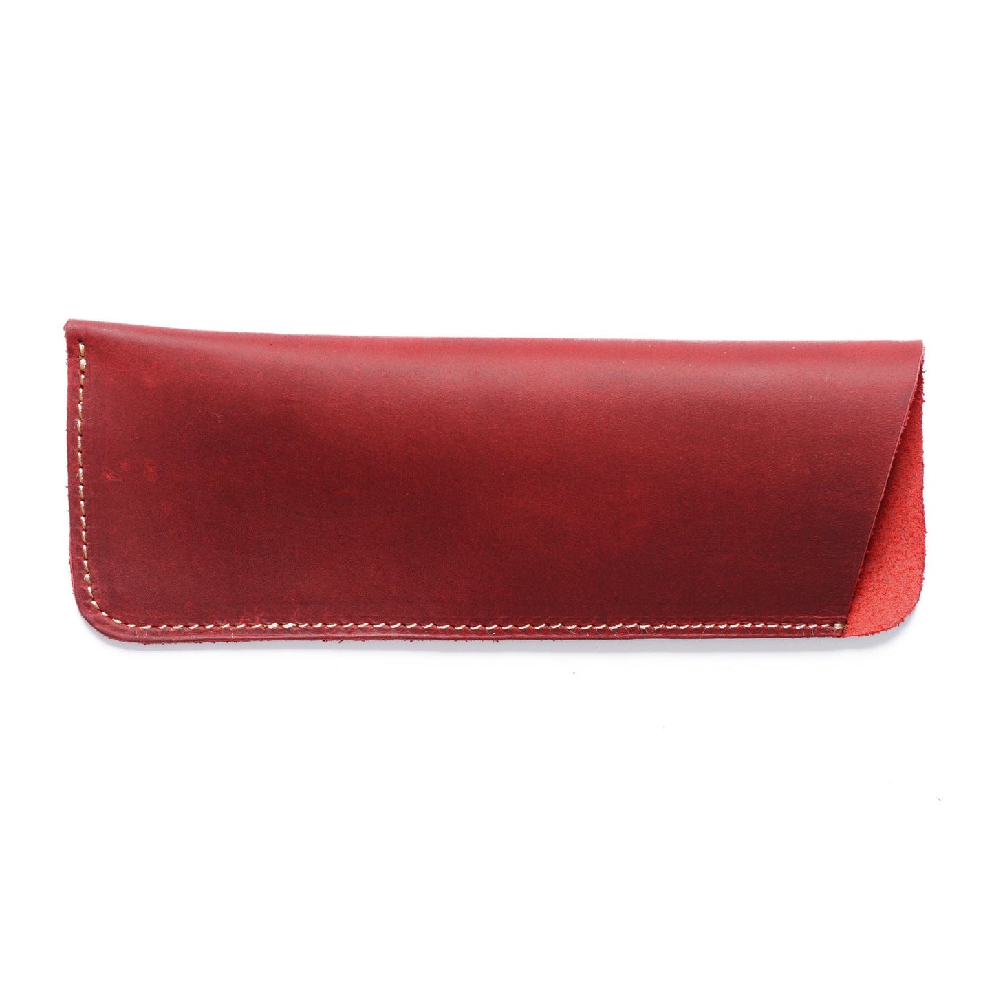 Simple Retro Cowhide Large Capacity Pencil Case