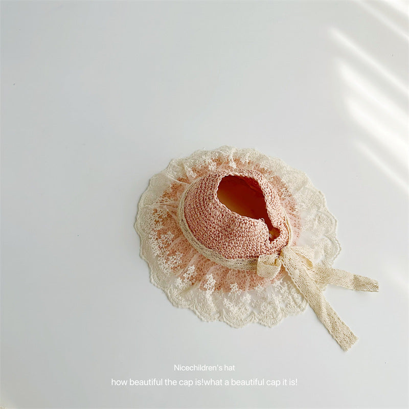 Children's Empty Straw Hat with Bow