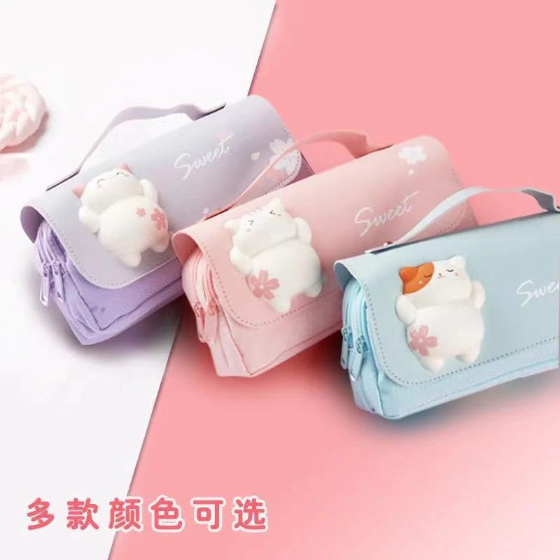 Canvas 3D Decompression Pencil Case