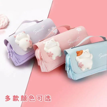 Canvas 3D Decompression Pencil Case