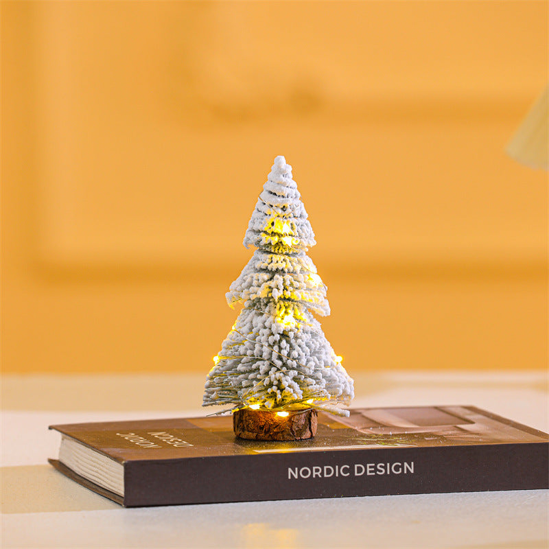 Lighthouse Shaped Flocked Cedar Tree Ornaments