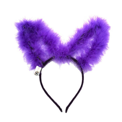 Wholesale Plush Rabbit Ears Cat Ears Antlers Gold Feather Garland Lantern Headband
