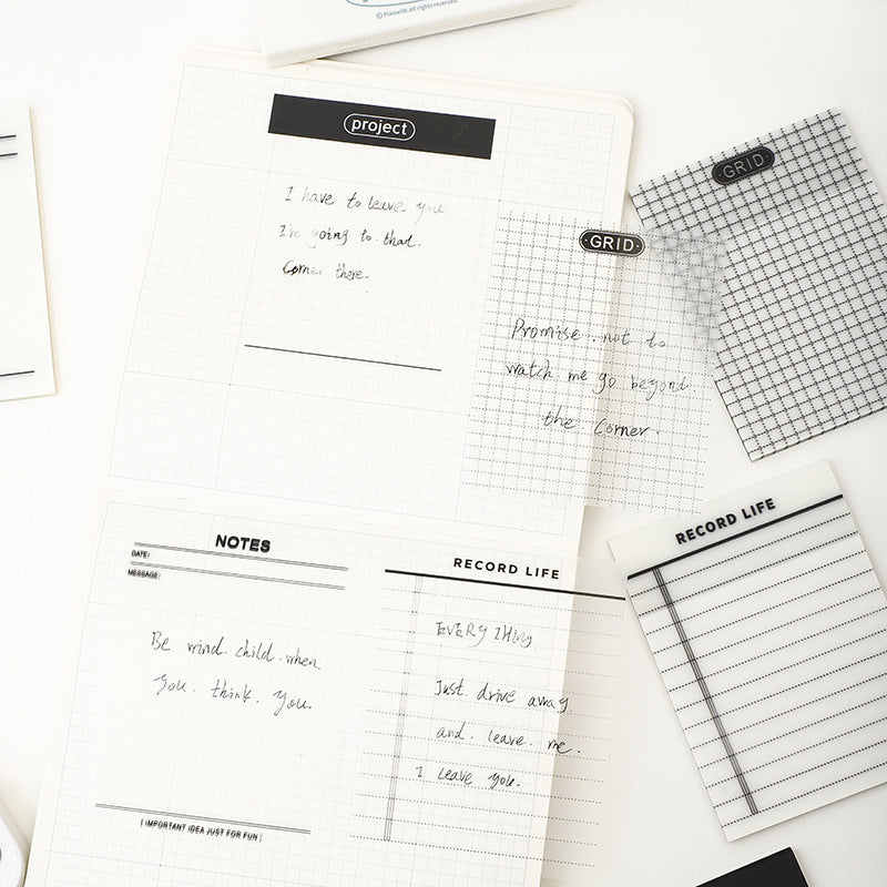 Transparent Material Mesh Translucent Sticky Notes