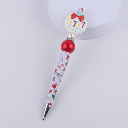 Cute Cartoon Christmas Silicone Bead Creative BallPoint