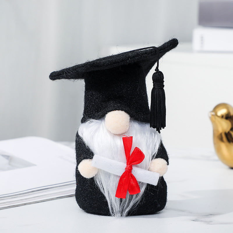 Fabric Graduation Season Faceless Doll Ornament