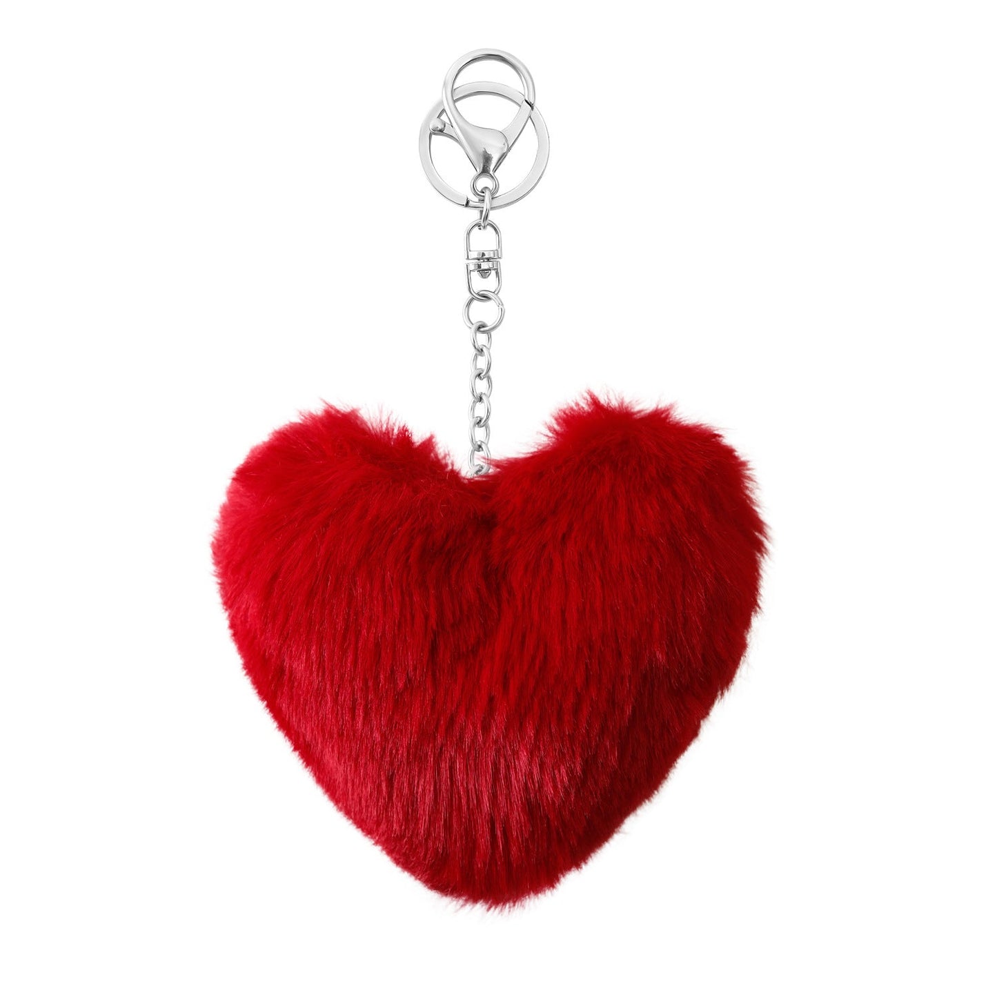 wholesale Alloy Love Pom Tassel Keychain