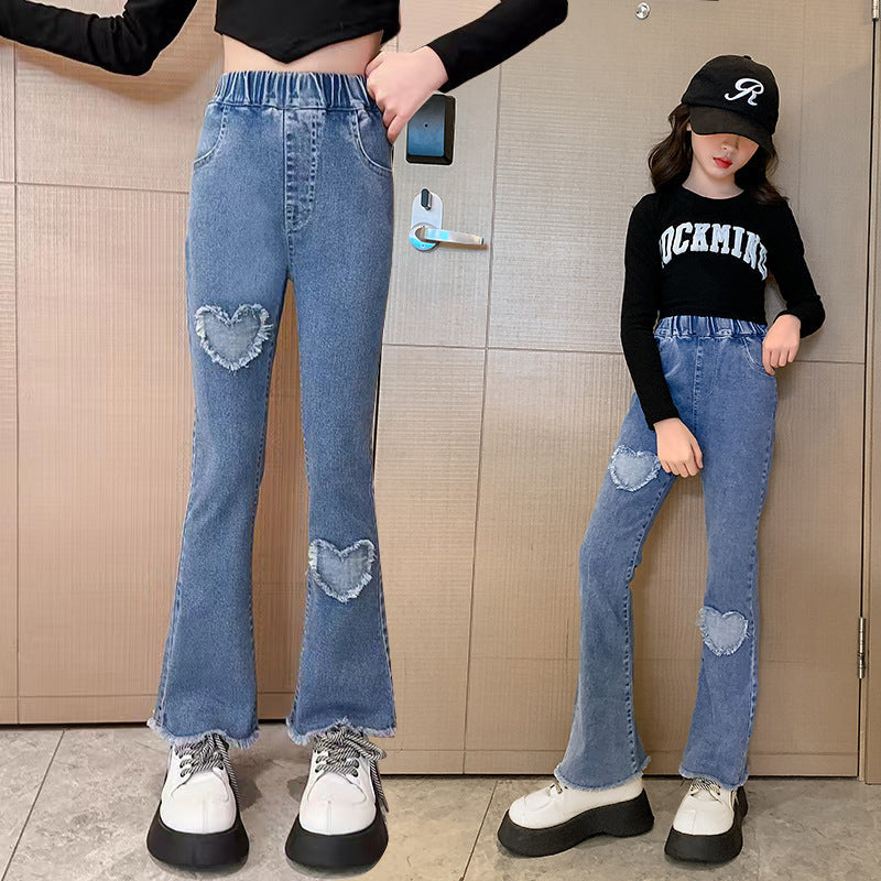 Wholesale Cotton Girls Flared Pants