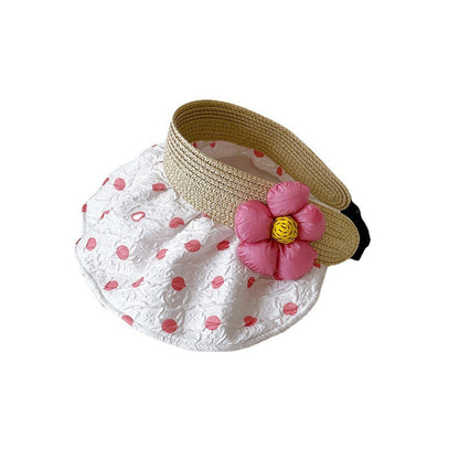 Cotton Summer Kids Quick-dry Flower Empty Top Hat