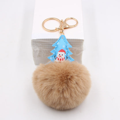 Christmas Fur Ball Keychain