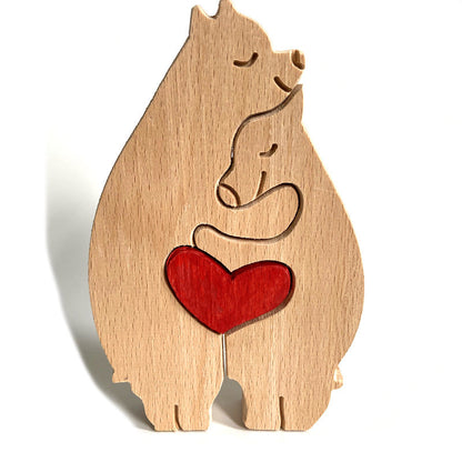 Mother's Day Animal Family Wooden Ornaments