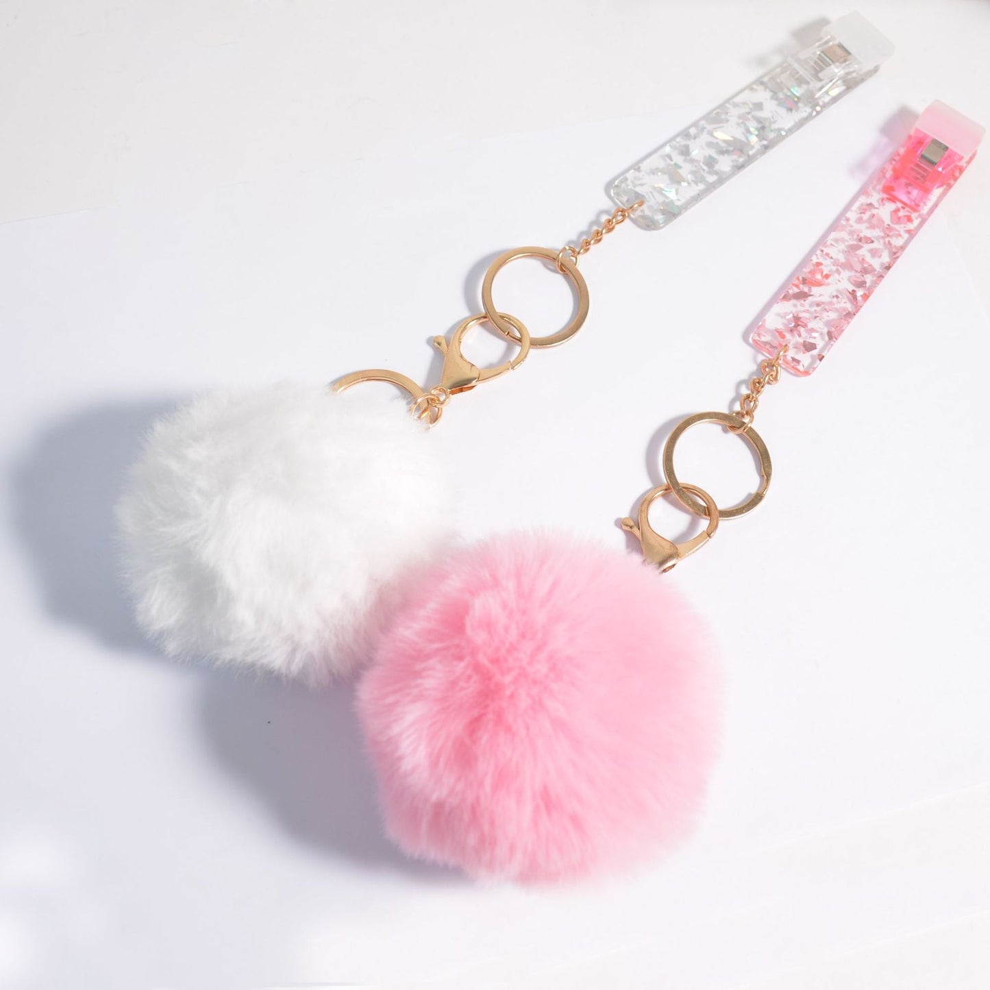 ATM Card Reader Hair Ball Plastic Keychain