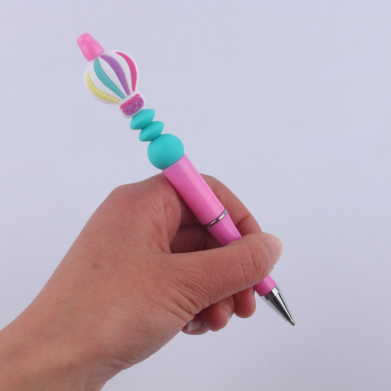 Beadable Pens Hot Air Balloon Beads Plastic Ballpoint