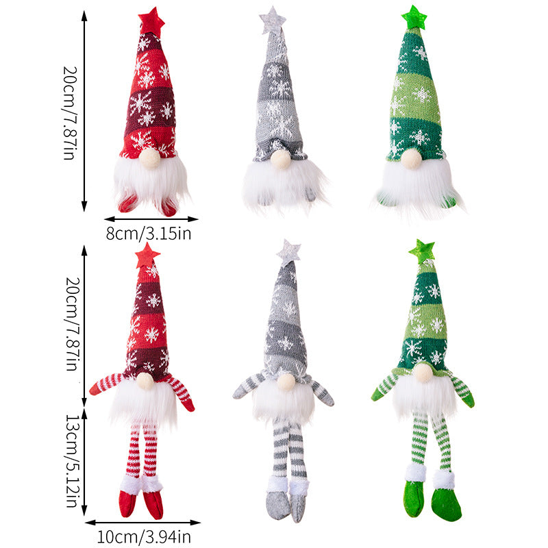 Christmas Decorations Faceless Doll Forest Old Man Snowflake