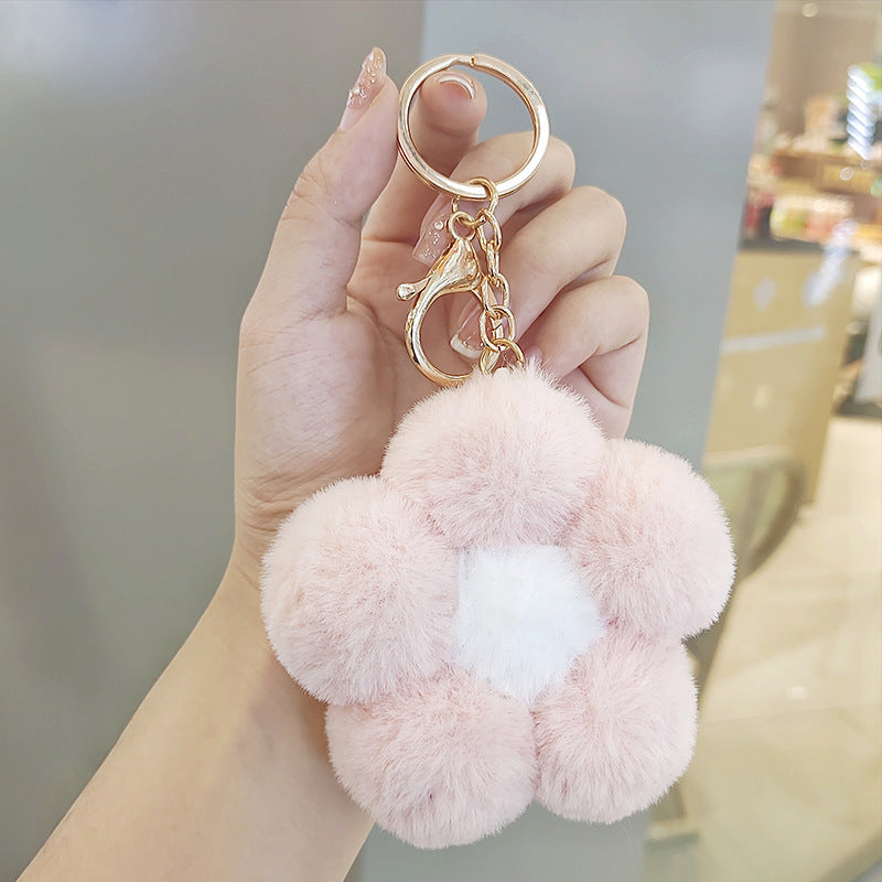 Flower Plush Keychain