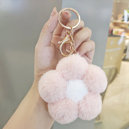 Flower Plush Keychain