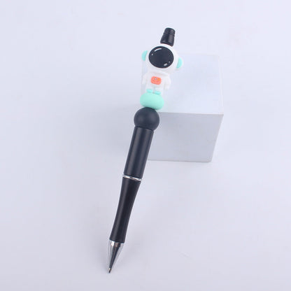 Handmade Bead Pen Cartoon Rocket Astronaut Silicone Ballpoint