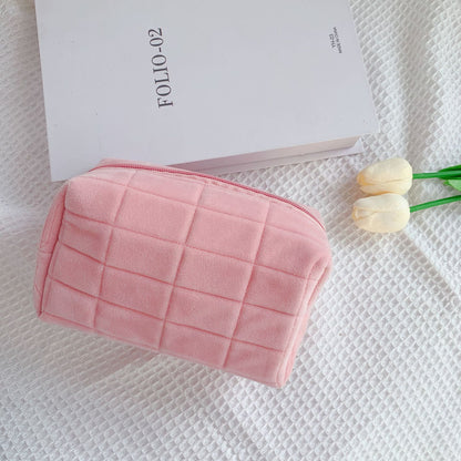 Short Velvet Canvas Pencil Case