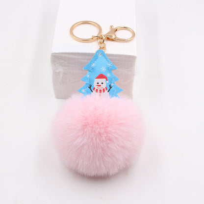 Christmas Fur Ball Keychain