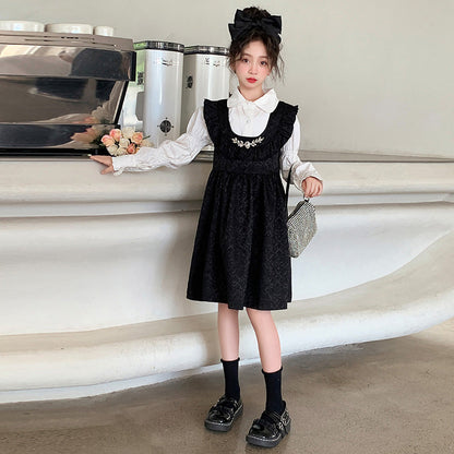 Wholesale Cotton Children's Spring Dress Two-piece Set
