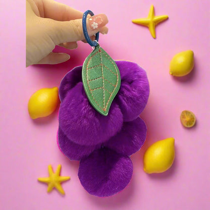 Cute Grape Imitation Rex Rabbit Fur Plush Ball