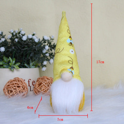 Bee Festival Faceless Doll Fabric Ornaments
