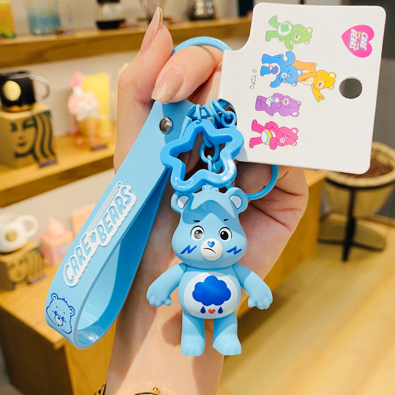 Cartoon Love Bear PVC Soft Keychain Creative Keychain