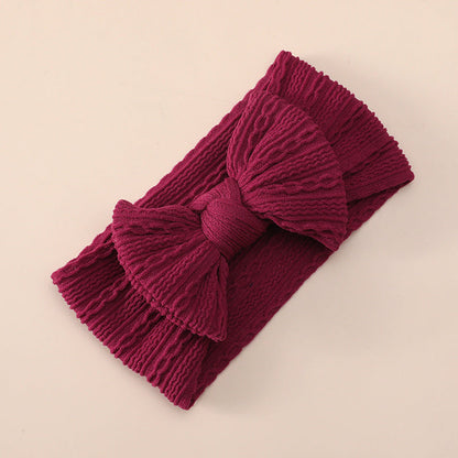 Wholesale Bow Knot High Stretch Nylon Jacquard Baby Headband
